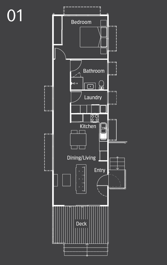 Saltair 1 bedroom floor plan